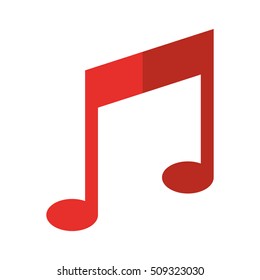 Isolated music note design