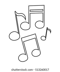 Isolated music note design