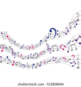 Isolated music note design