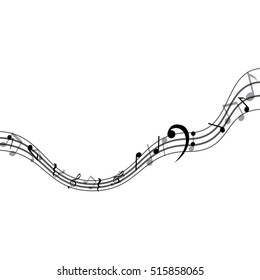 Isolated music note design