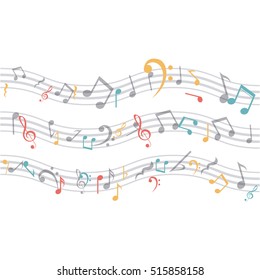 Isolated music note design