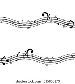 Isolated music note design
