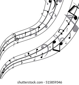 Isolated music note design