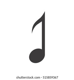 Isolated music note design