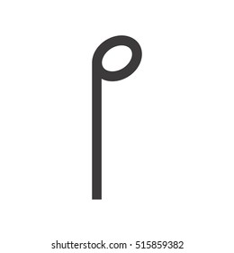 Isolated music note design