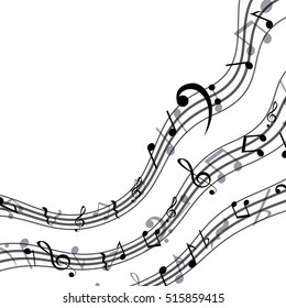 Isolated music note design