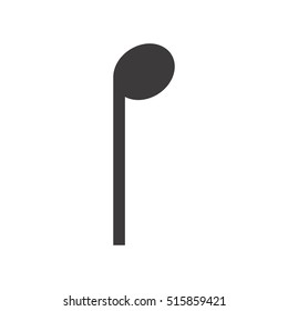 Isolated music note design