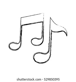 Isolated music note design