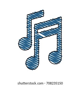 Isolated music note design