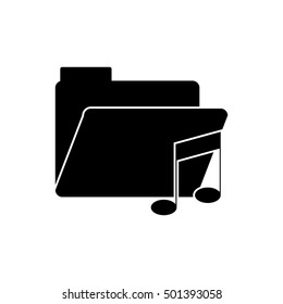 Isolated music note and file design