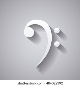 Isolated music note icon. Sound melody pentagram and musical theme. Vector illustration
