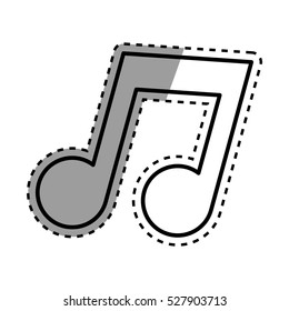 Isolated music note icon vector illustration graphic design
