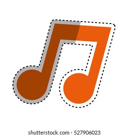Isolated music note icon vector illustration graphic design