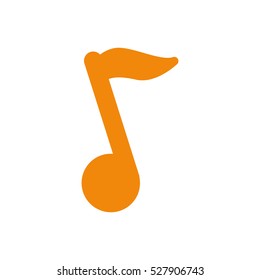 Isolated music note icon vector illustration graphic design