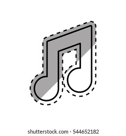 Isolated music note icon vector illustration graphic design