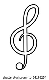 Isolated music note silhouette design
