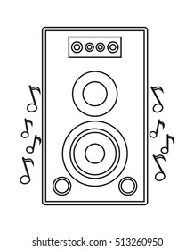 Isolated music note and speaker design
