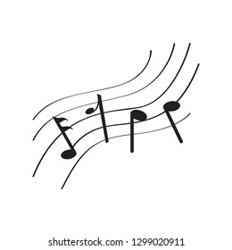 Isolated music pentagram image. Vector illustration design