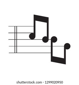 Isolated music pentagram image. Vector illustration design