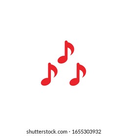 Isolated Musical Note Emoji, Icon, emoticon, vector flat pictogram