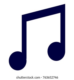 Isolated musical note icon on a white background, vector illustration