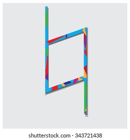 Isolated musical note on a grey background