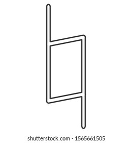 Isolated musical note on a white background - Vector