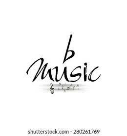 Isolated musical note on a white background. Vector illustration