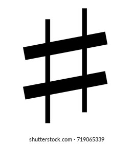 Isolated musical note silhouette on a white background, vector illustration