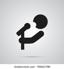 Isolated Musician Icon Symbol On Clean Background. Vector Singer  Element In Trendy Style.