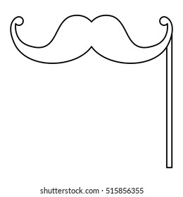 Isolated mustache of celebration design