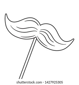 Isolated mustache design vector illustration