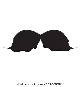 Isolated mustache icon