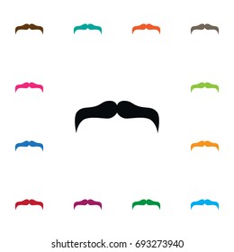 Isolated Mustache Icon. Goatee Vector Element Can Be Used For Mustache, Goatee, Stylish Design Concept.