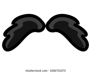 Isolated mustache icon image vector illustration design