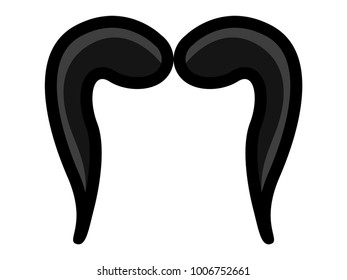 Isolated mustache icon image vector illustration design