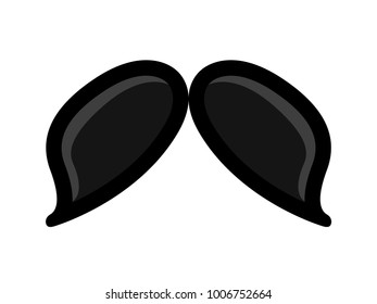 Isolated mustache icon image vector illustration design