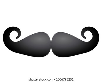 Isolated mustache icon image vector illustration design