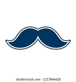 Isolated mustache icon image. Vector illustration design