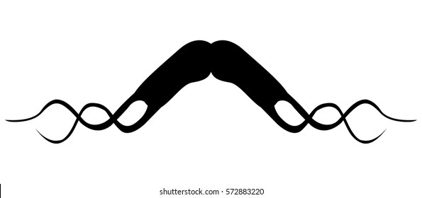 Isolated mustache icon on a white background, Vector illustration