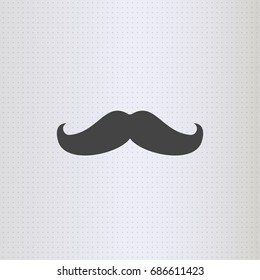 Isolated mustache icon on white background, vector