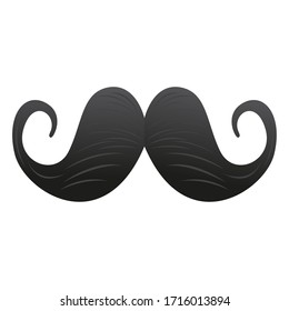 Isolated mustache icon over a white background - Vector illustration