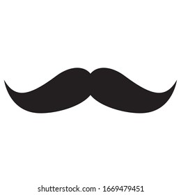 Isolated mustache image. Vintage hairstyle - Vector illustration