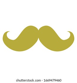 Isolated mustache image. Vintage hairstyle - Vector illustration