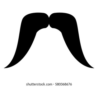 Isolated mustache on a white background, Vector illustration