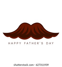 Isolated mustache on a white background, Father's day vector illustration
