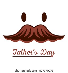 Isolated mustache on a white background, Vector illustration