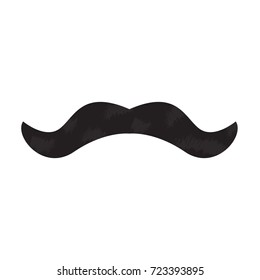 Isolated mustache on a white background, Vector illustration