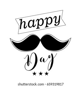 Isolated mustache and text, Father day vector illustration