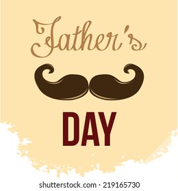 an isolated mustache and text on a grunge background for father's day